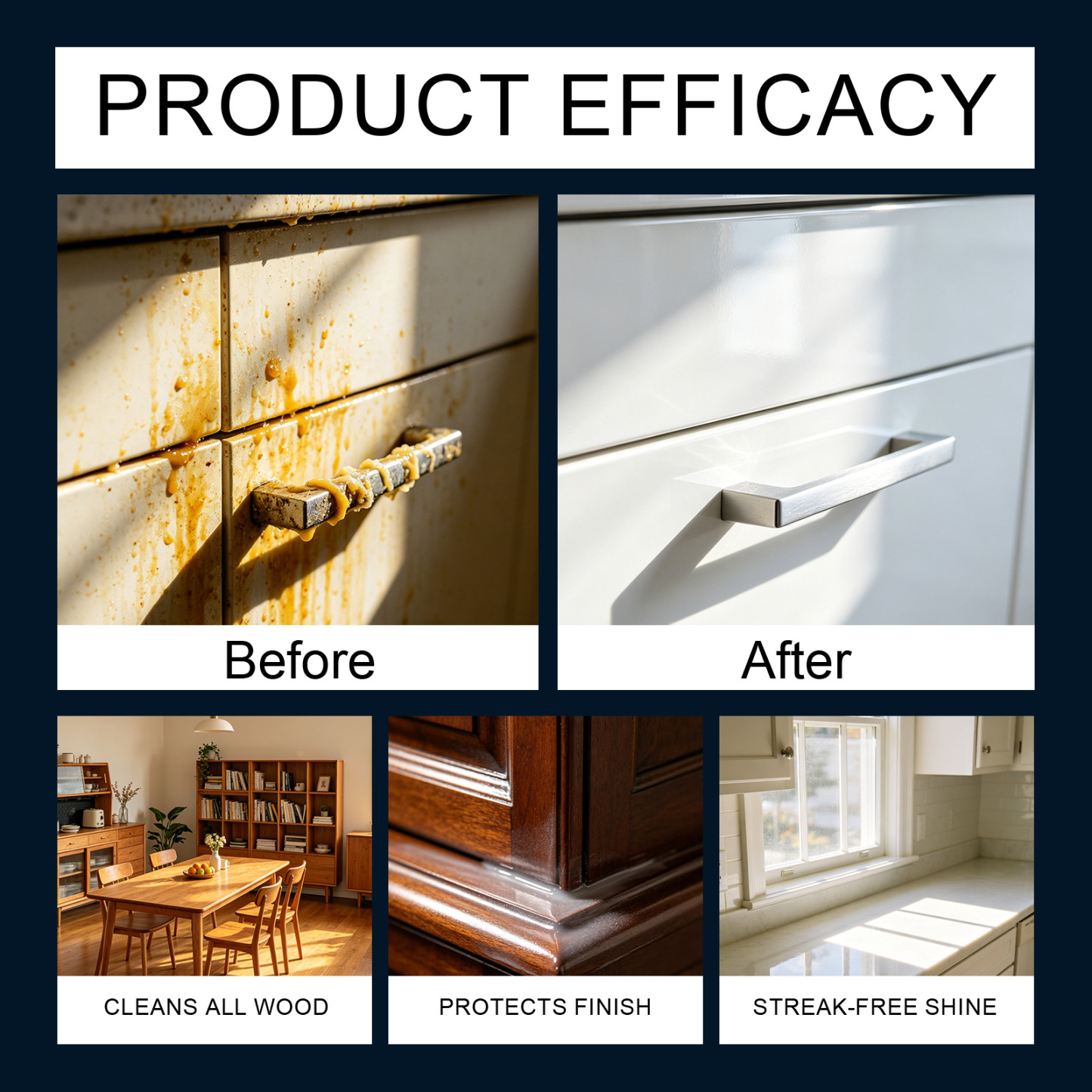 Kitchen Cabinet Cleaner, Plant Based Cleaning Solution, Safe on Paint & Wood, Safe for Daily Use, Approved by Cabinet Finish Specialists,, 32 fl oz