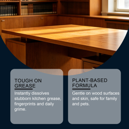 Kitchen Cabinet Cleaner, Plant Based Cleaning Solution, Safe on Paint & Wood, Safe for Daily Use, Approved by Cabinet Finish Specialists,, 32 fl oz