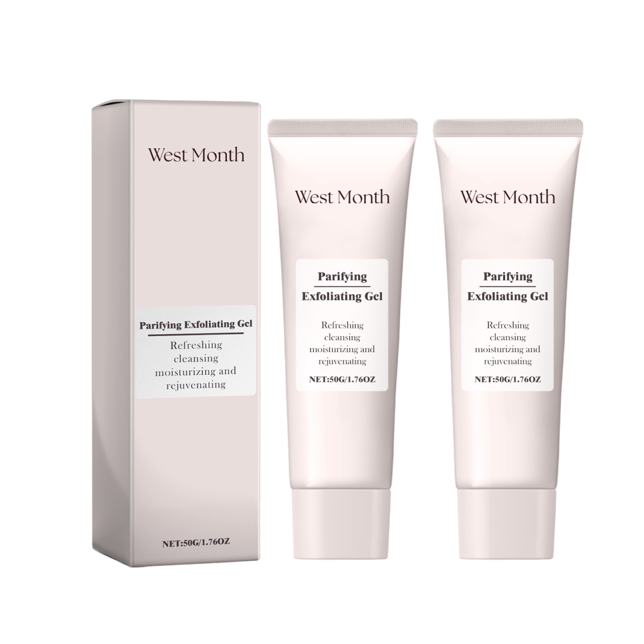 West&Month Purifying Exfoliating Gel Facial Exfoliator Cleanser Face W