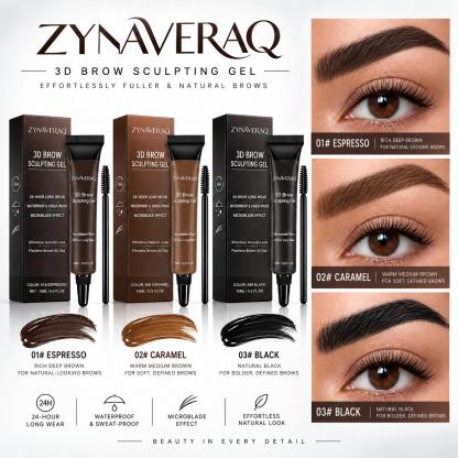 3D Eyebrow Tint Gel Kit Waterproof Smudge-Proof Wear Long Last Smudge Proof Eye Makeup Long-Lasting Natural Non Smudge Look Eyebrow Thickener Liquid Enhancer Brow Stain Daily Cosmetic