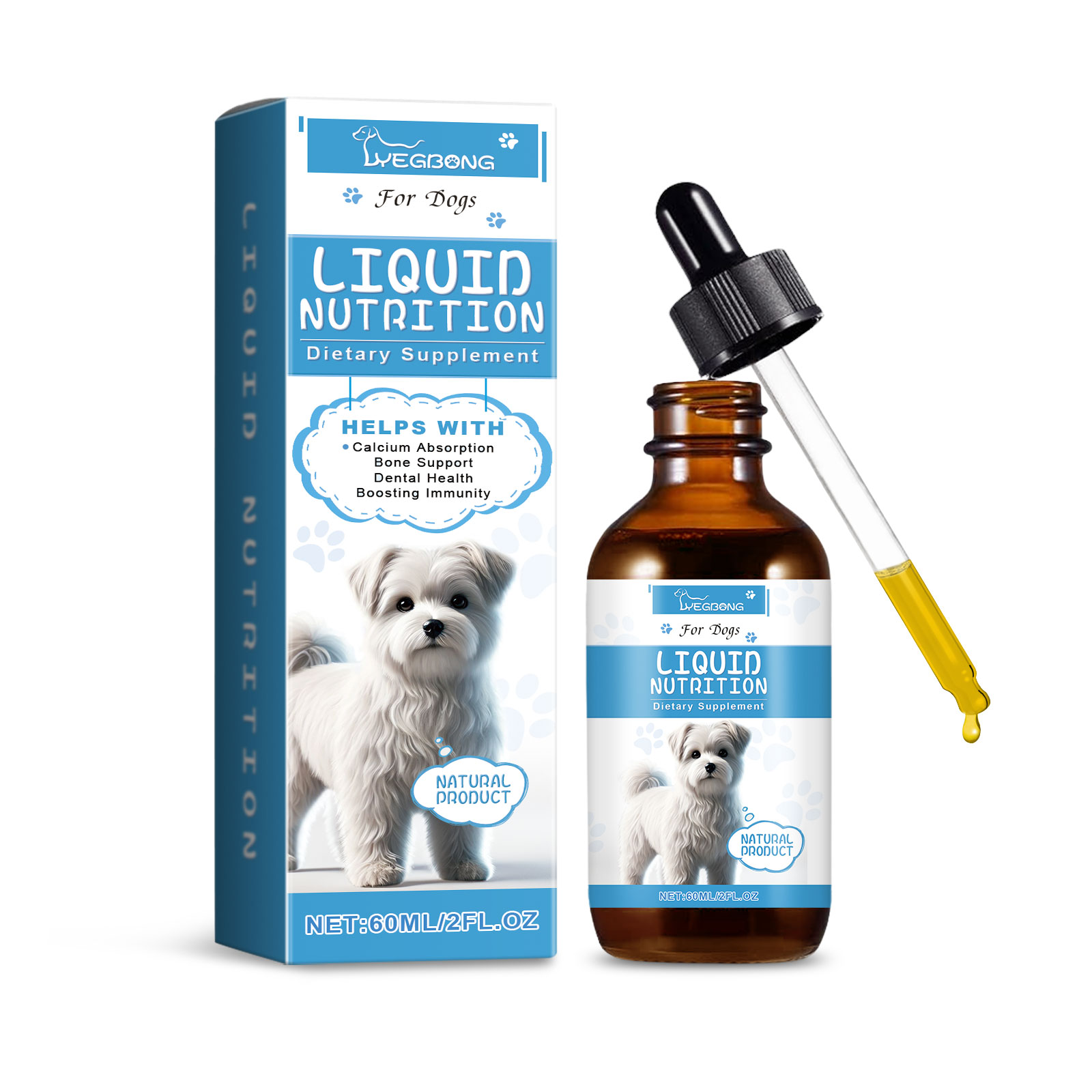 Yegbong Pet Vitamin Supplement Drops - Boosts Immunity, Promotes Vitality, Healthy Dietary Supplement Drops-CLEJOY
