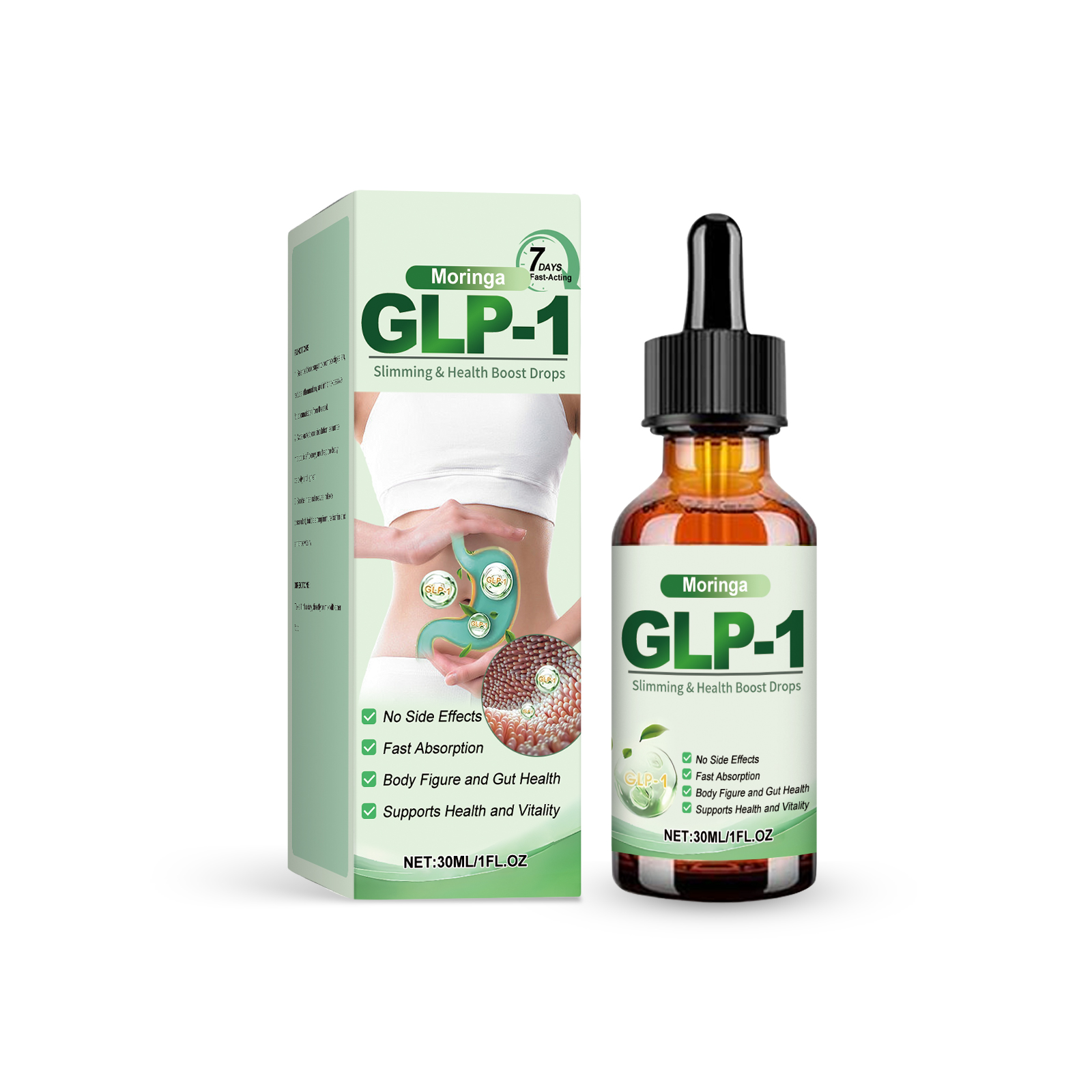 AMZ GLP-1 Peppermint Oil Drops: Regulates the body's utilization of sugar and reduces appetite.