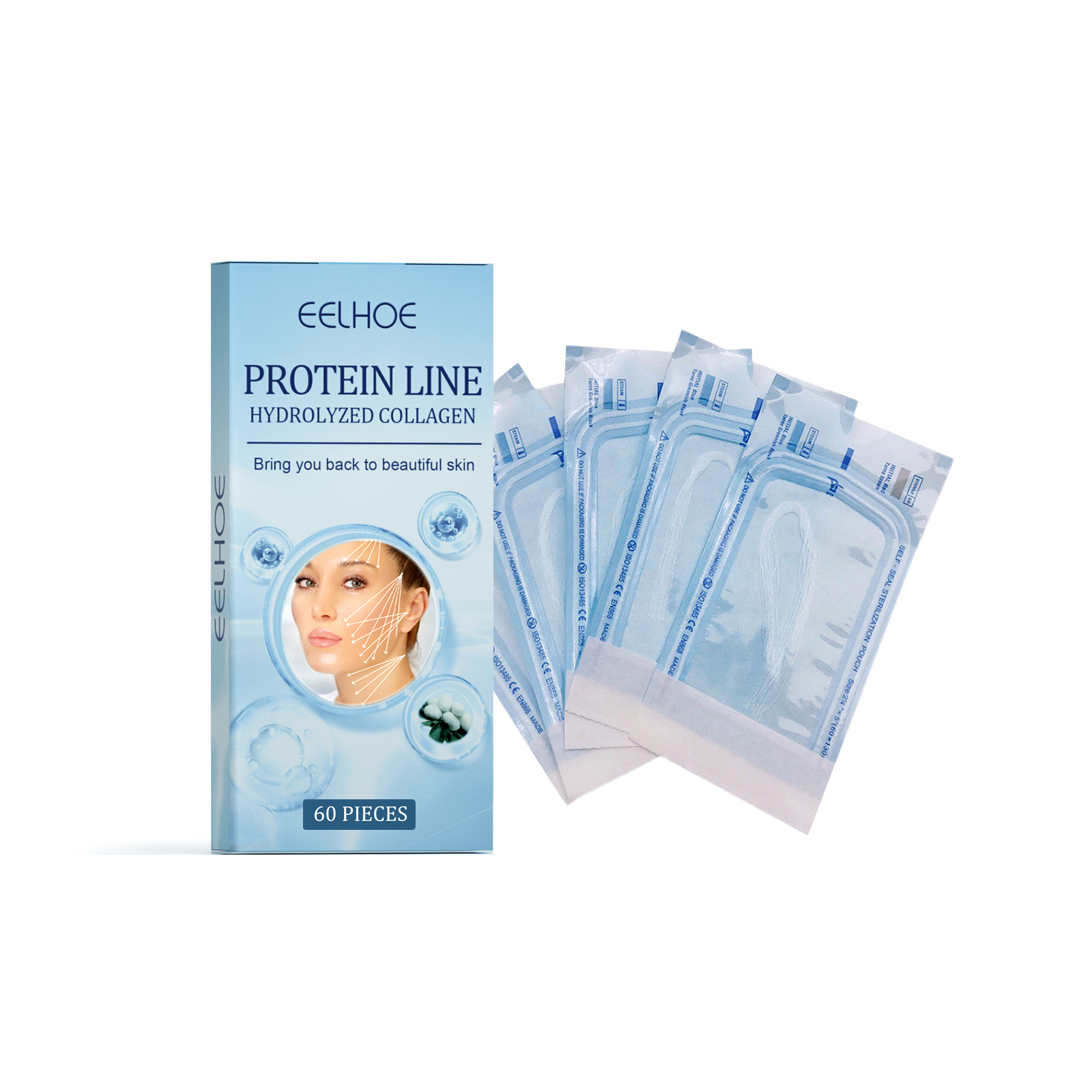 EELHOE protein lifting line skin anti-wrinkle V face lifting sagging facial contour plumping line
