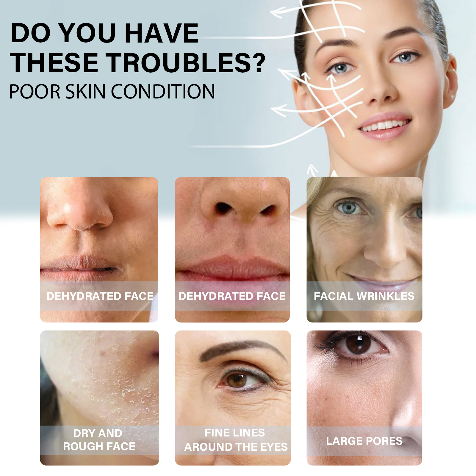 EELHOE protein lifting line skin anti-wrinkle V face lifting sagging facial contour plumping line