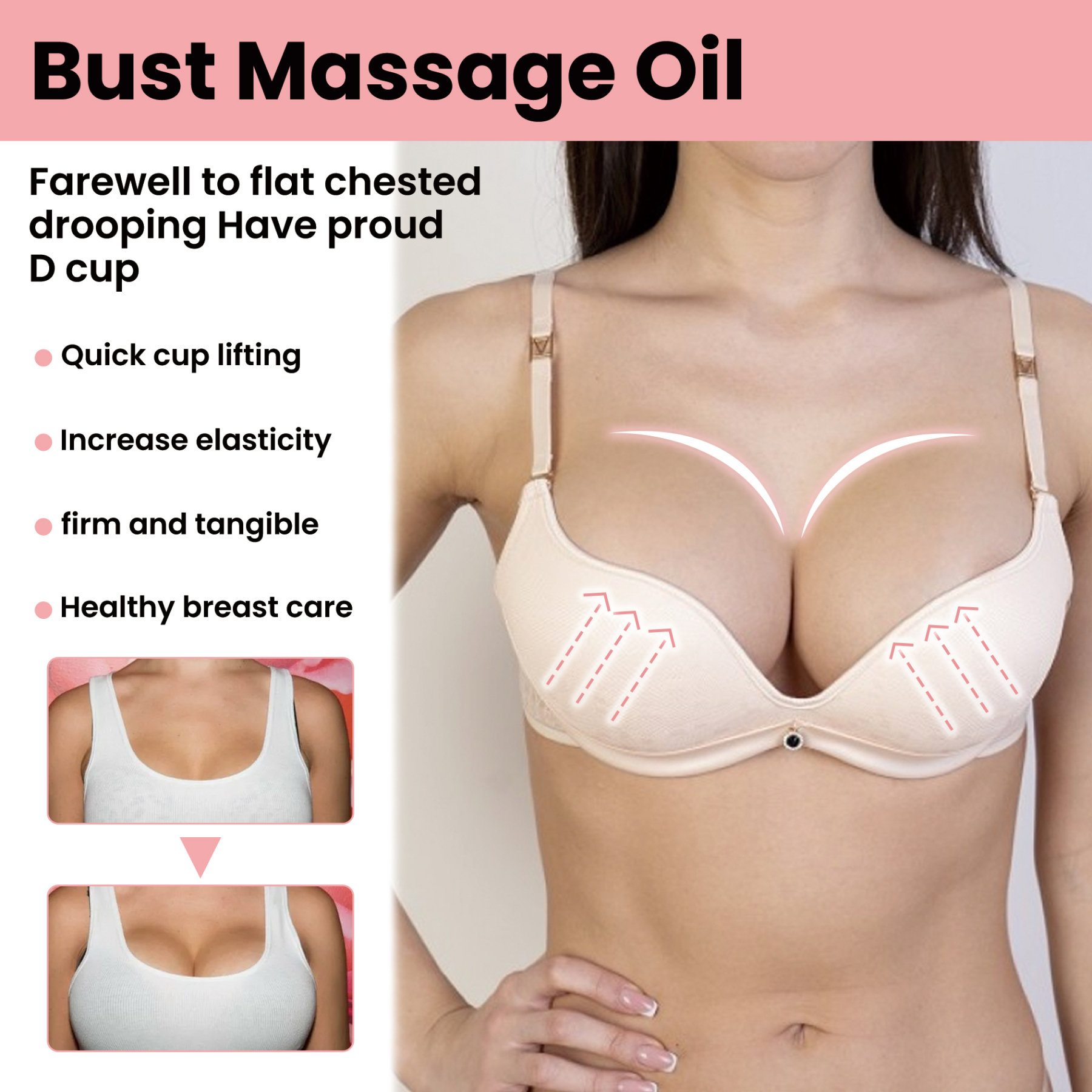 EELHOE breast massage essential oil breast gentle moisturizing care full firm breasts massage care