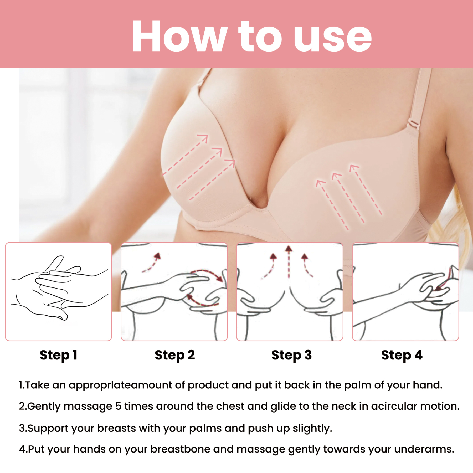 EELHOE breast massage essential oil breast gentle moisturizing care full firm breasts massage care