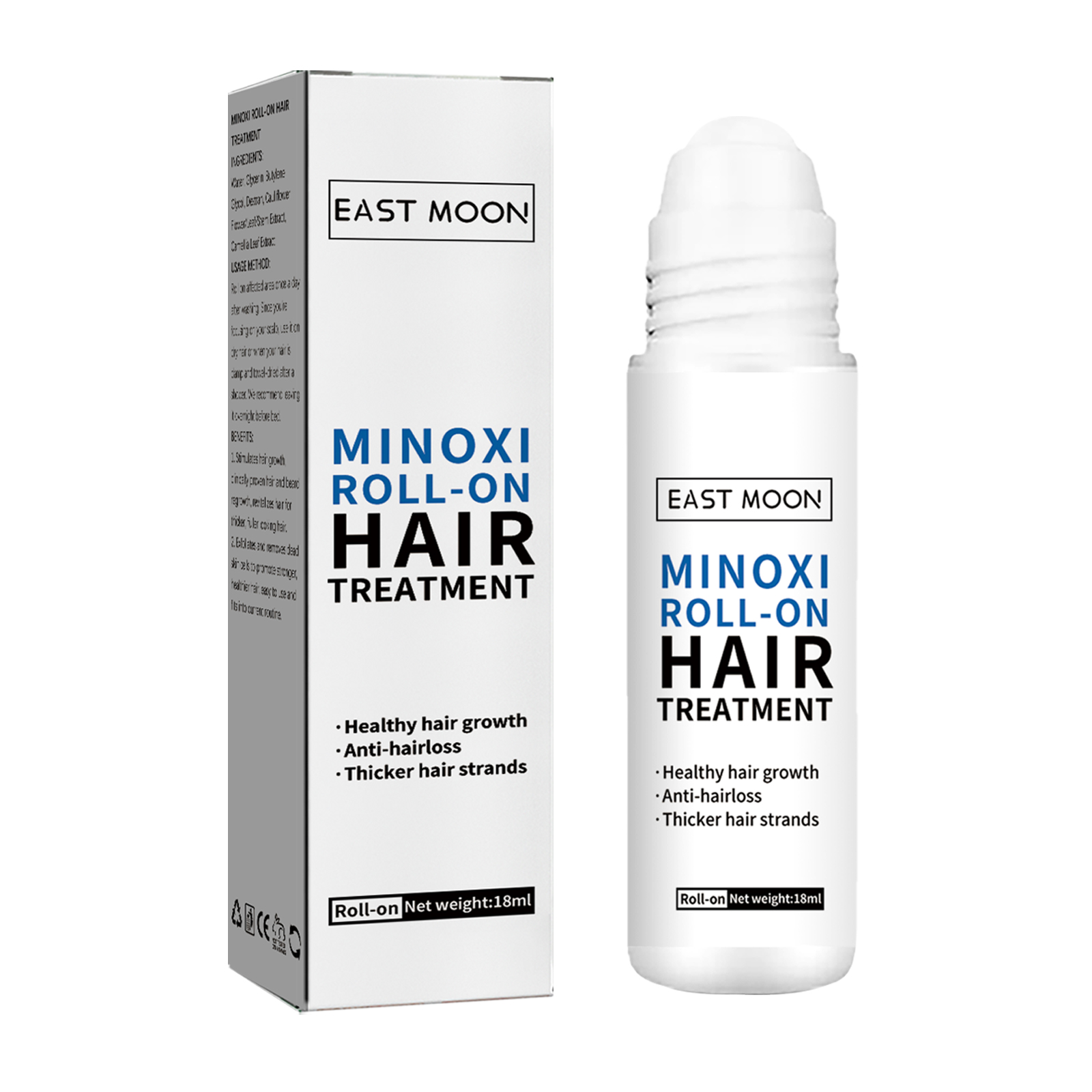 East Moon Roll-on Hair Oil Moisturizing Scalp Massage Care Gentle Nourishing Hair and Beard Care Oil