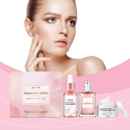EELHOE Pink Romantic and Joyful Skincare Gift Set: Hydrating, Moisturizing, and Nourishing for Skin, Romantic Fragrance for Body Care-CLEJOY