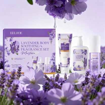 EELHOE Lavender Body Soothing Fragrance Gift Set - Gentle, Moisturizing, and Hydrating Skincare Set