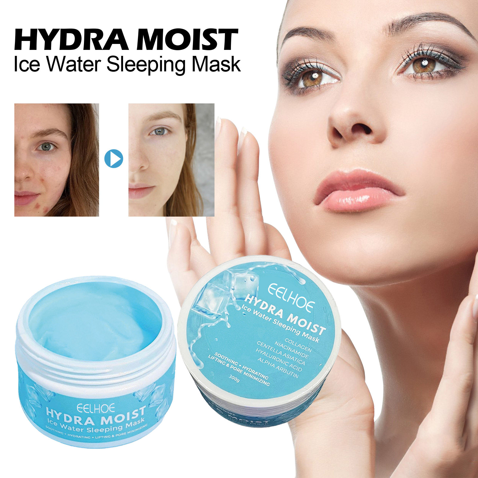 EELHOE Hydrating Sleeping Mask Nourishes the Skin, Repairs Dryness, Dullness, and Dark Spots on the Face-CLEJOY