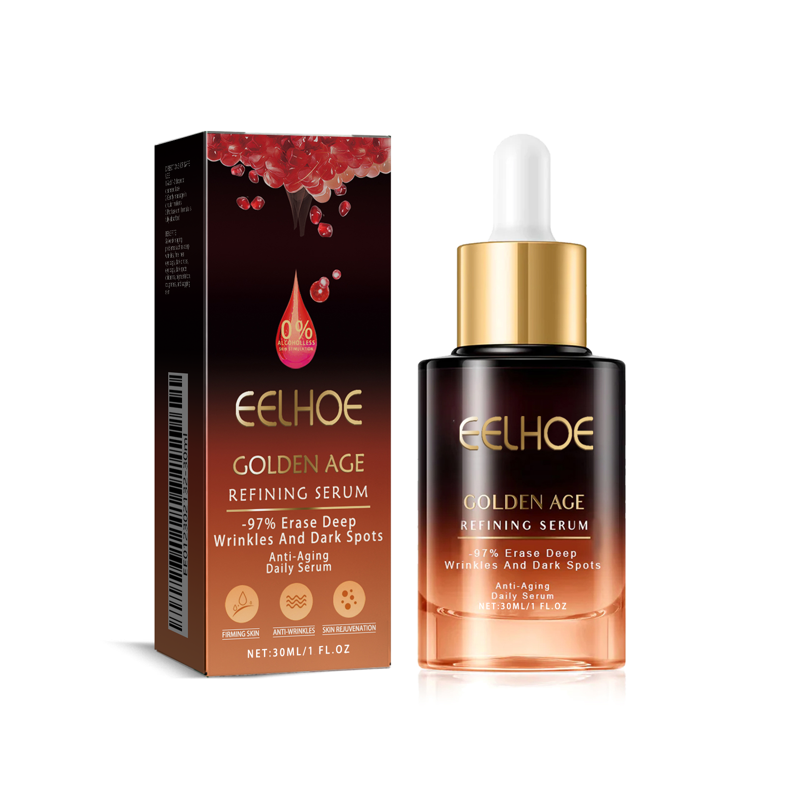 EELHOE Golden Age Essence Lightens fine lines, tightens skin, hydrates and moisturizes facial essence-CLEJOY