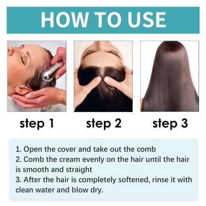 EELHOE straight hair smoothing cream nourishes and nourishes hair, repairs damaged hair, smoothes frizzy and split ends-CLEJOY