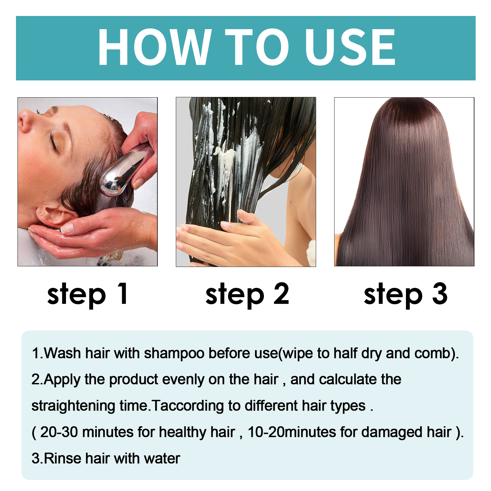 EELHOE protein straightening cream smoothes frizz, repairs split ends, and damages hair. Straighten hair without pulling.-CLEJOY