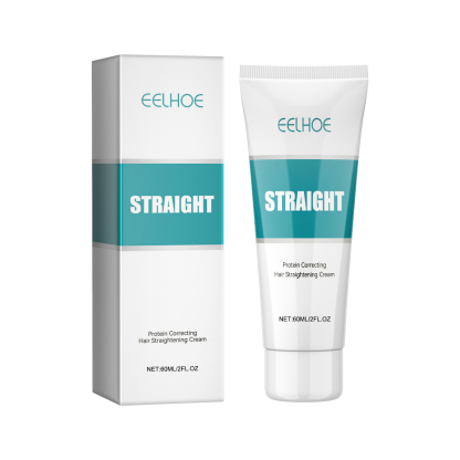 EELHOE protein straightening cream smoothes frizz, repairs split ends, and damages hair. Straighten hair without pulling.-CLEJOY