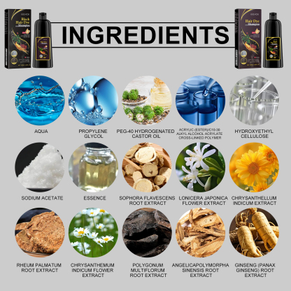 EELHOE White to Black Dye Shampoo (Natural Brown) Polygonum multiflorum essence nourishes, cleanses, repairs, blackens, softens, and leaves hair looking smooth-CLEJOY