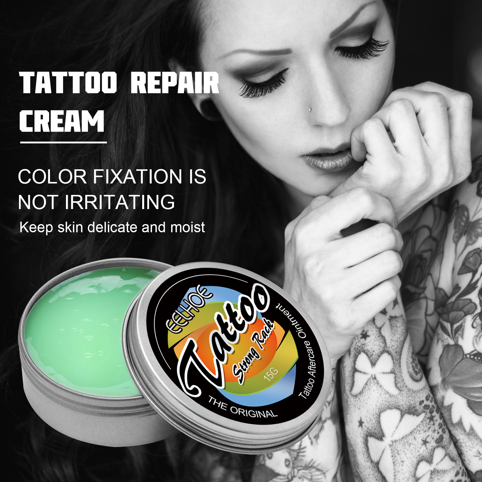 EELHOE tattoo repair cream tattoo color fixing gentle cleansing moisturizing skin fade tattoo print tattoo repair cream-CLEJOY
