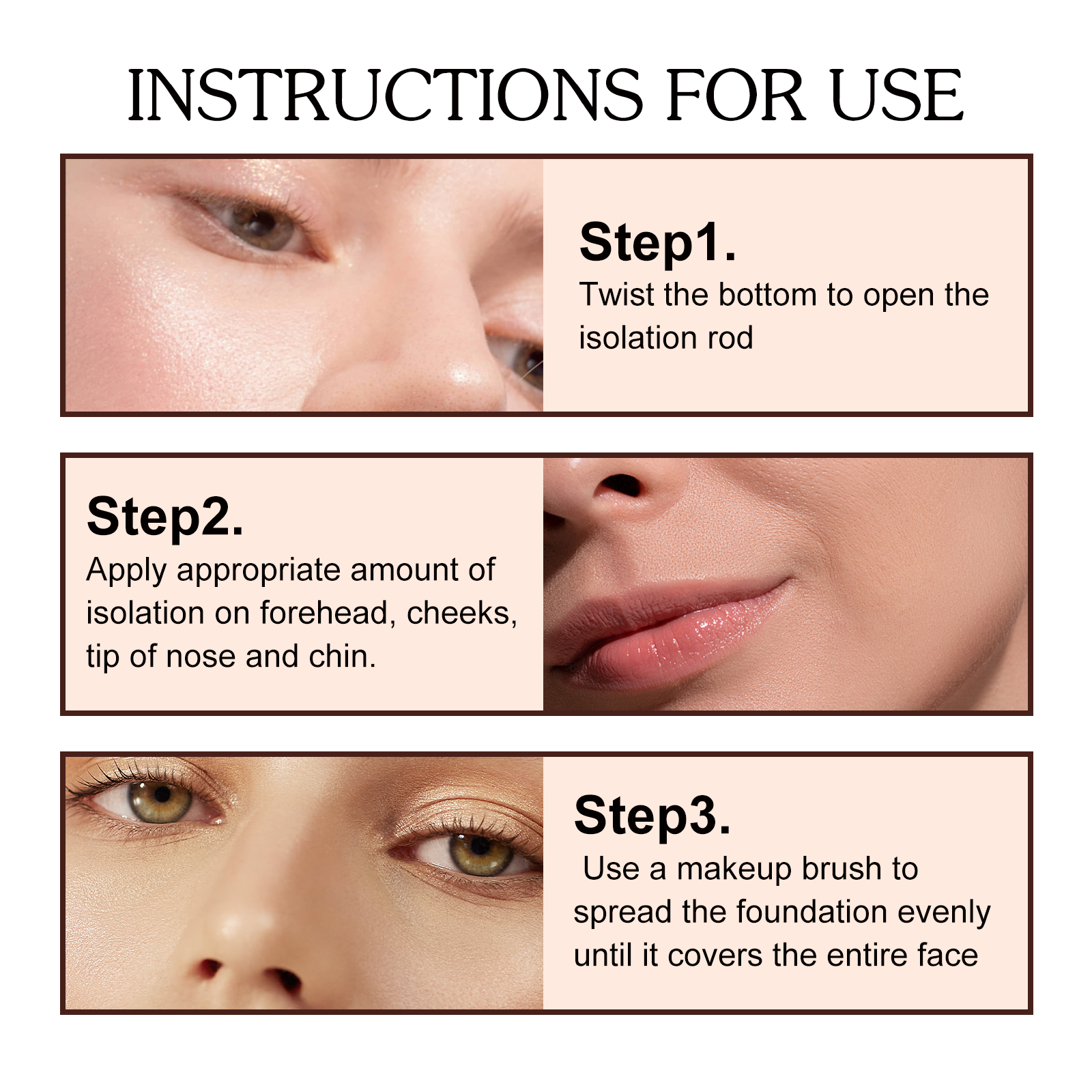 EELHOE pore isolation stick evens out skin tone, moisturizes, conceals invisible pores, is waterproof, sweat-proof, and silky smooth without makeup removal-CLEJOY