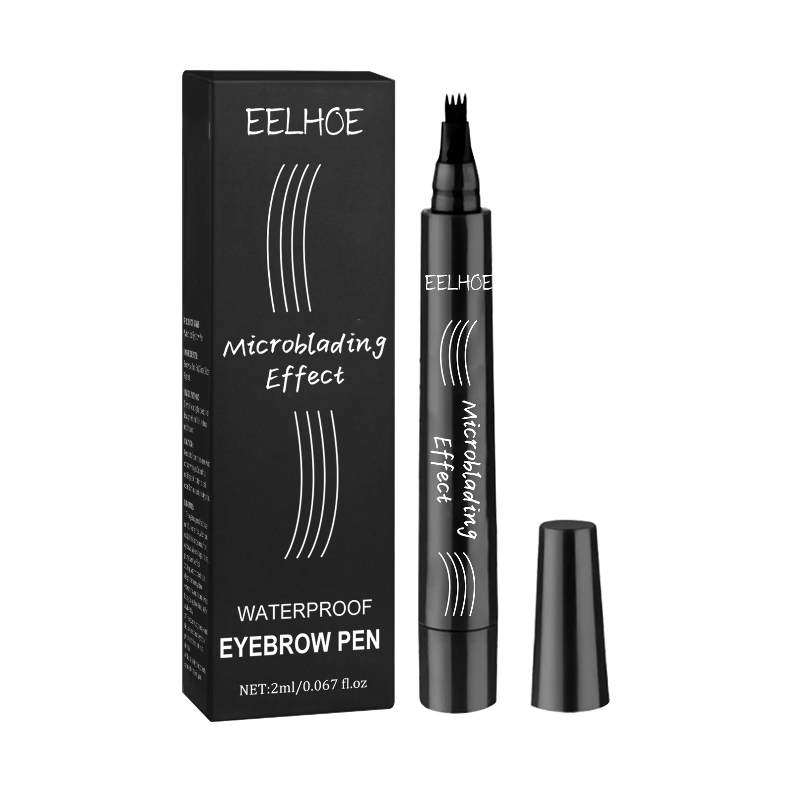 EELHOE four-pronged wild water eyebrow pencil modifies eyebrow shape, waterproof and sweat-proof, fills eyebrows naturally and plumps them in multiple colors-CLEJOY