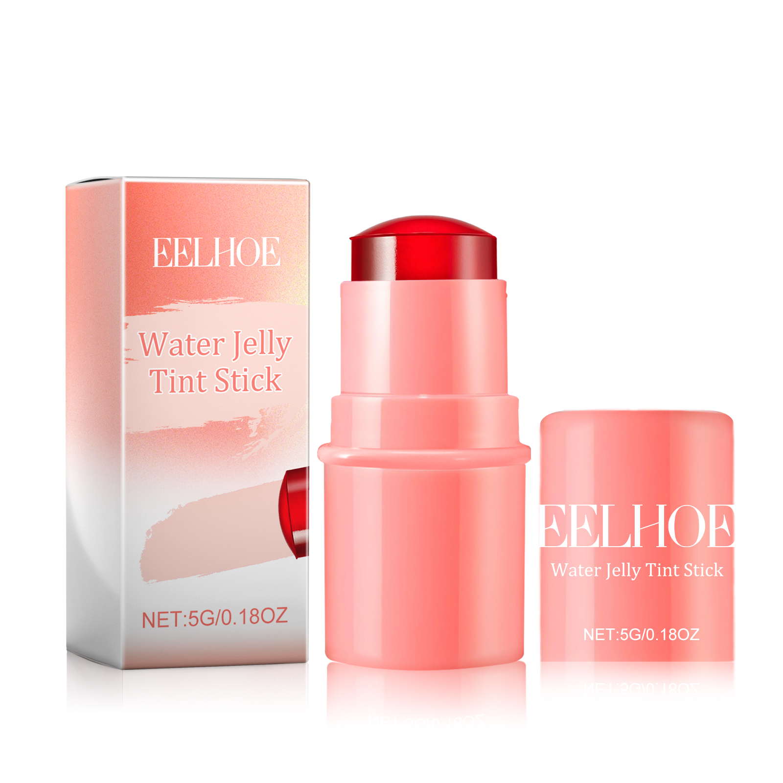 EELHOE Fruit Jelly Blush Lip Gloss Stick Lazy Contouring Even Skin Tone Brightens Color Easy to Apply Lip Gloss Stick-CLEJOY