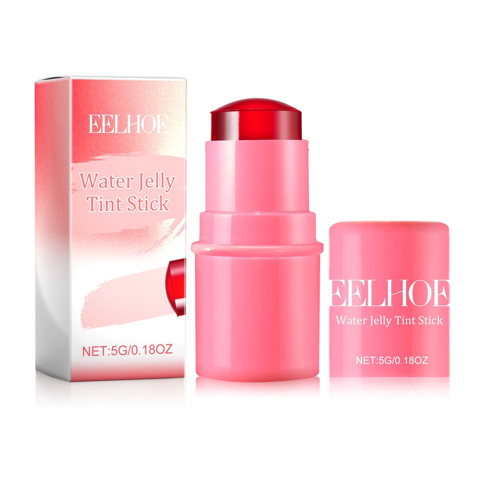 EELHOE Fruit Jelly Blush Lip Gloss Stick Lazy Contouring Even Skin Tone Brightens Color Easy to Apply Lip Gloss Stick-CLEJOY