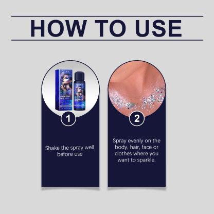 EELHOE High-gloss brightening glitter spray Flash spray High-gloss spray Natural three-dimensional long-lasting brightening glitter-CLEJOY