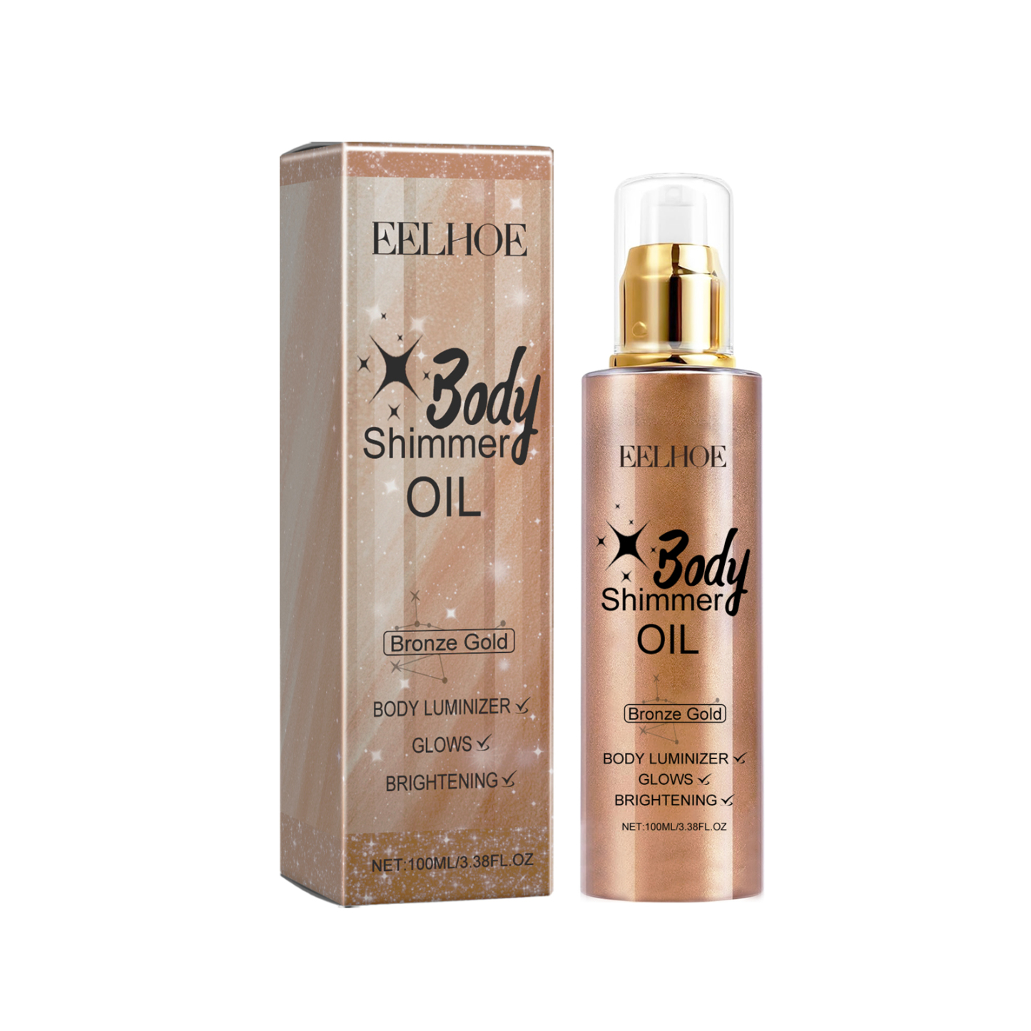 EELHOE body glitter oil contour liquid fine glitter highlight oil contour full body beach sexy luminous oil-CLEJOY