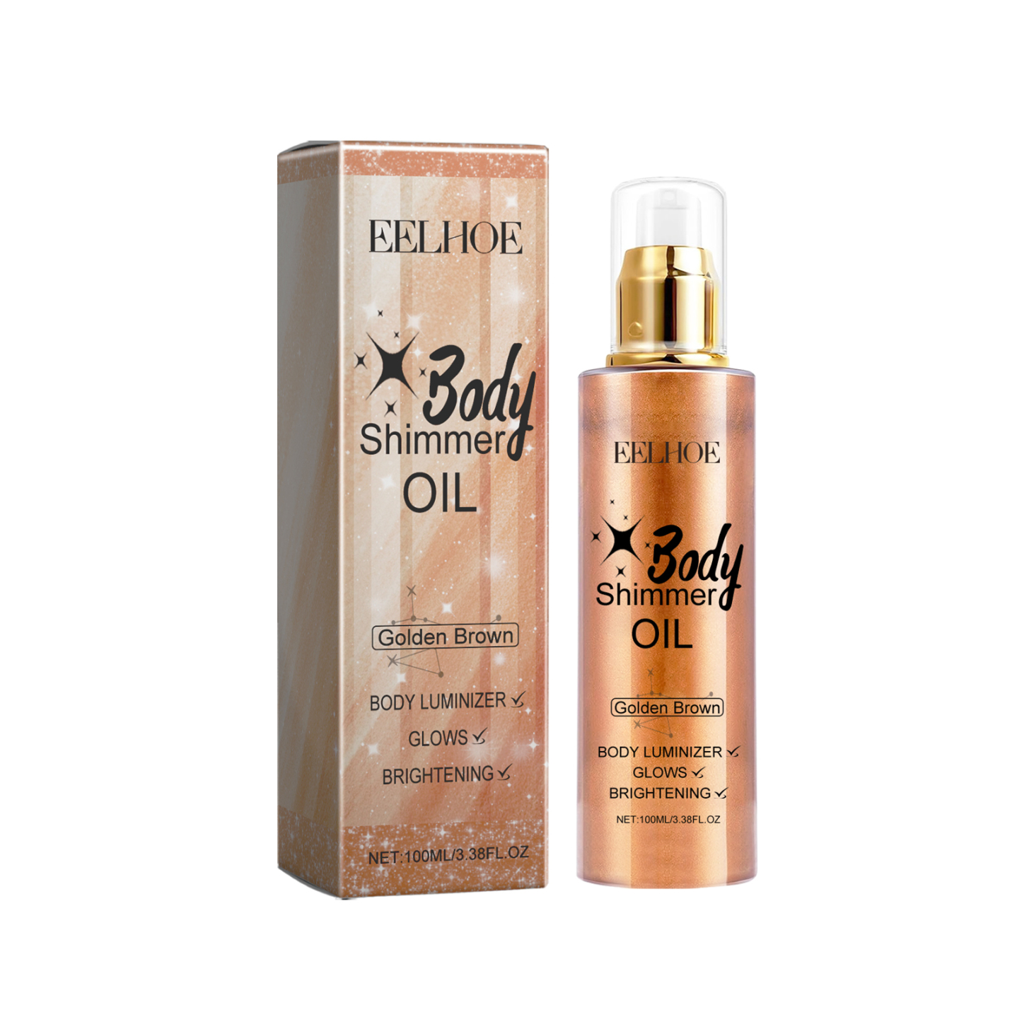 EELHOE body glitter oil contour liquid fine glitter highlight oil contour full body beach sexy luminous oil-CLEJOY