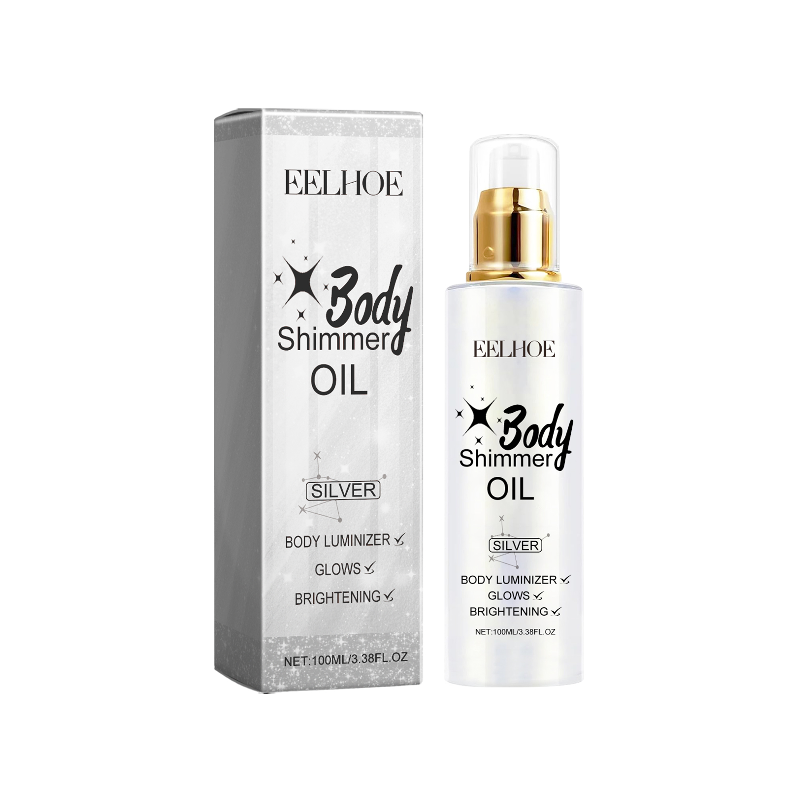 EELHOE body glitter oil contour liquid fine glitter highlight oil contour full body beach sexy luminous oil-CLEJOY