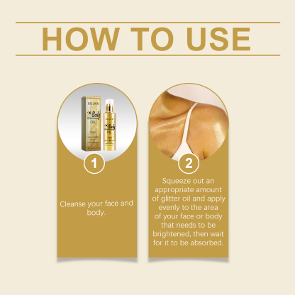 EELHOE body glitter oil contour liquid fine glitter highlight oil contour full body beach sexy luminous oil-CLEJOY