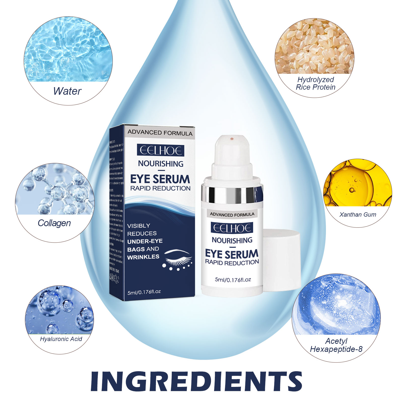 EELHOE Eye Repair Essence: Professional lift and smooth fix for a radiant eye finish.