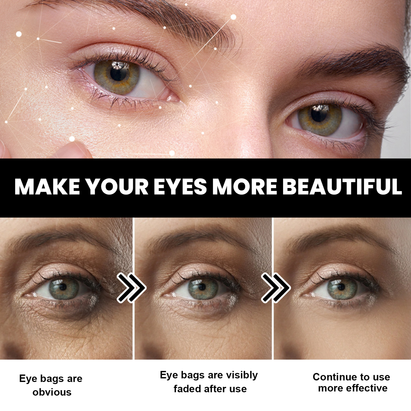 EELHOE Eye Firming Cream Lightens Eye Bags, Dark Circles, Firms, Moisturizes, and Repairs Skin