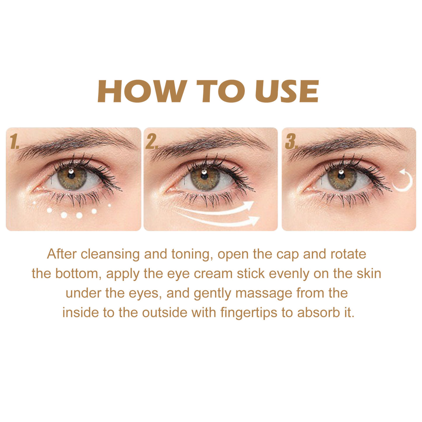 EELHOE Eye Cream Stick: Professional lift and dark fix for a radiant eye finish.