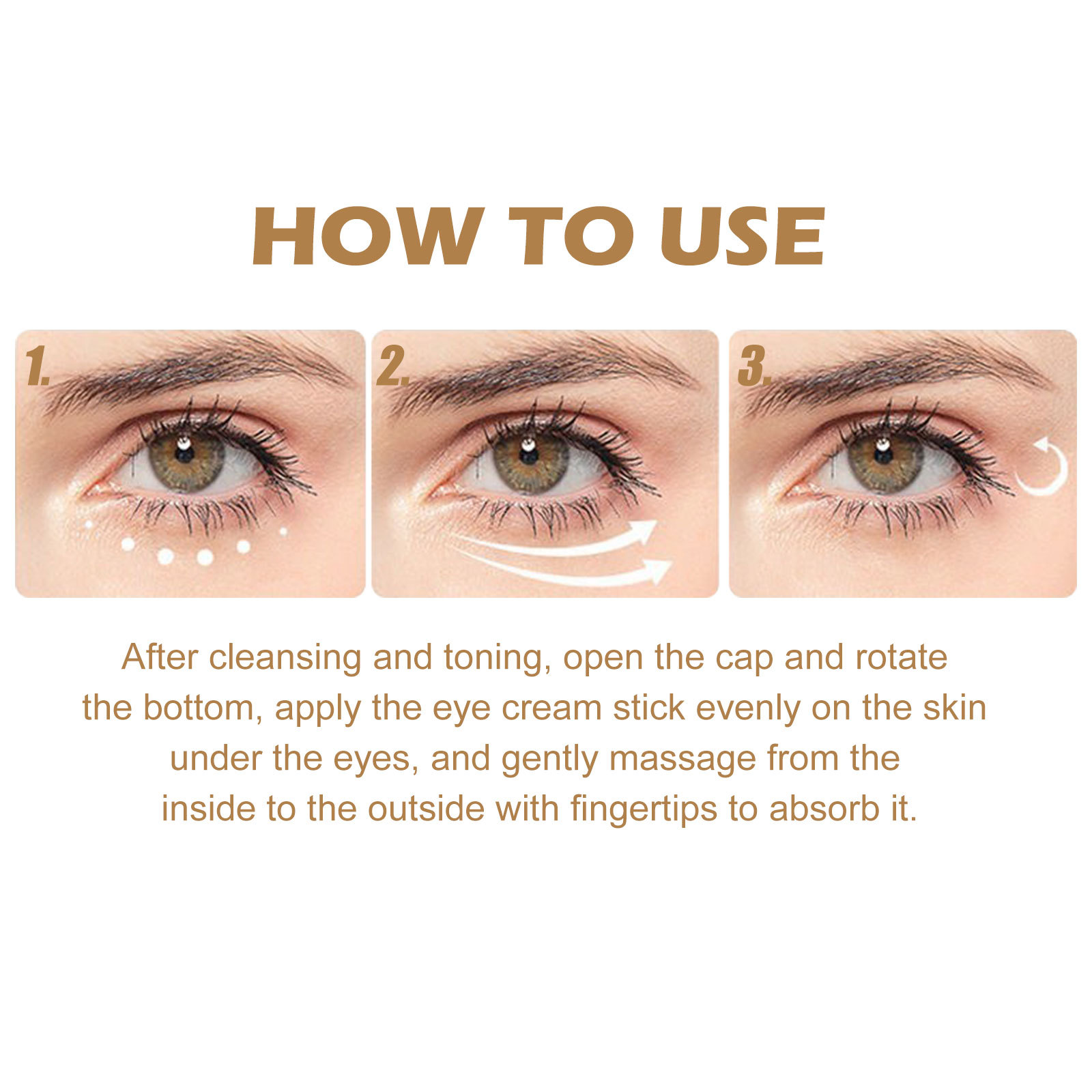 EELHOE Eye Cream Stick: Professional lift and dark fix for a radiant eye finish.