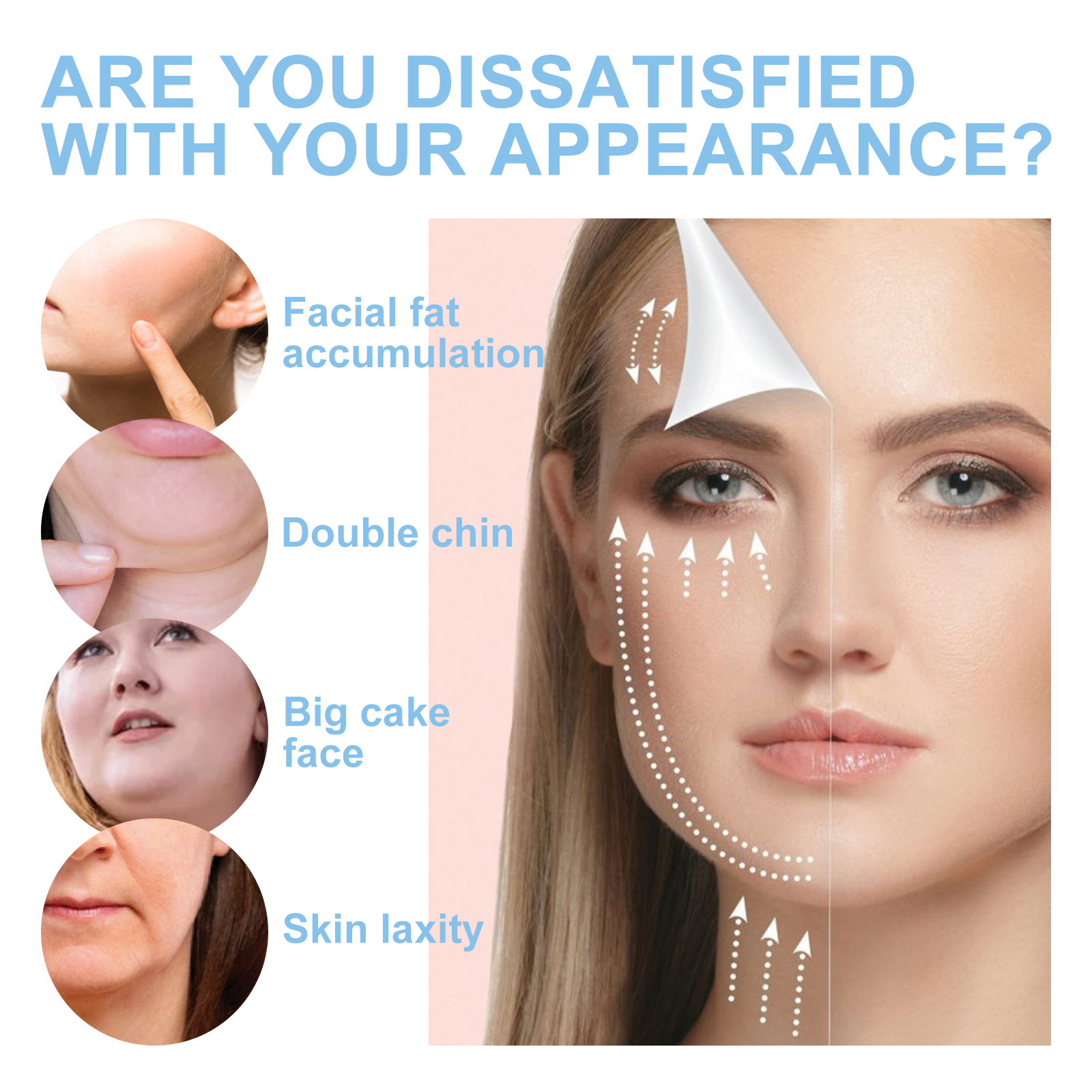 EELHOE V-shaped lifting mask (boxed) double chin firming small face shaping ear-hanging V face lifting mask-CLEJOY