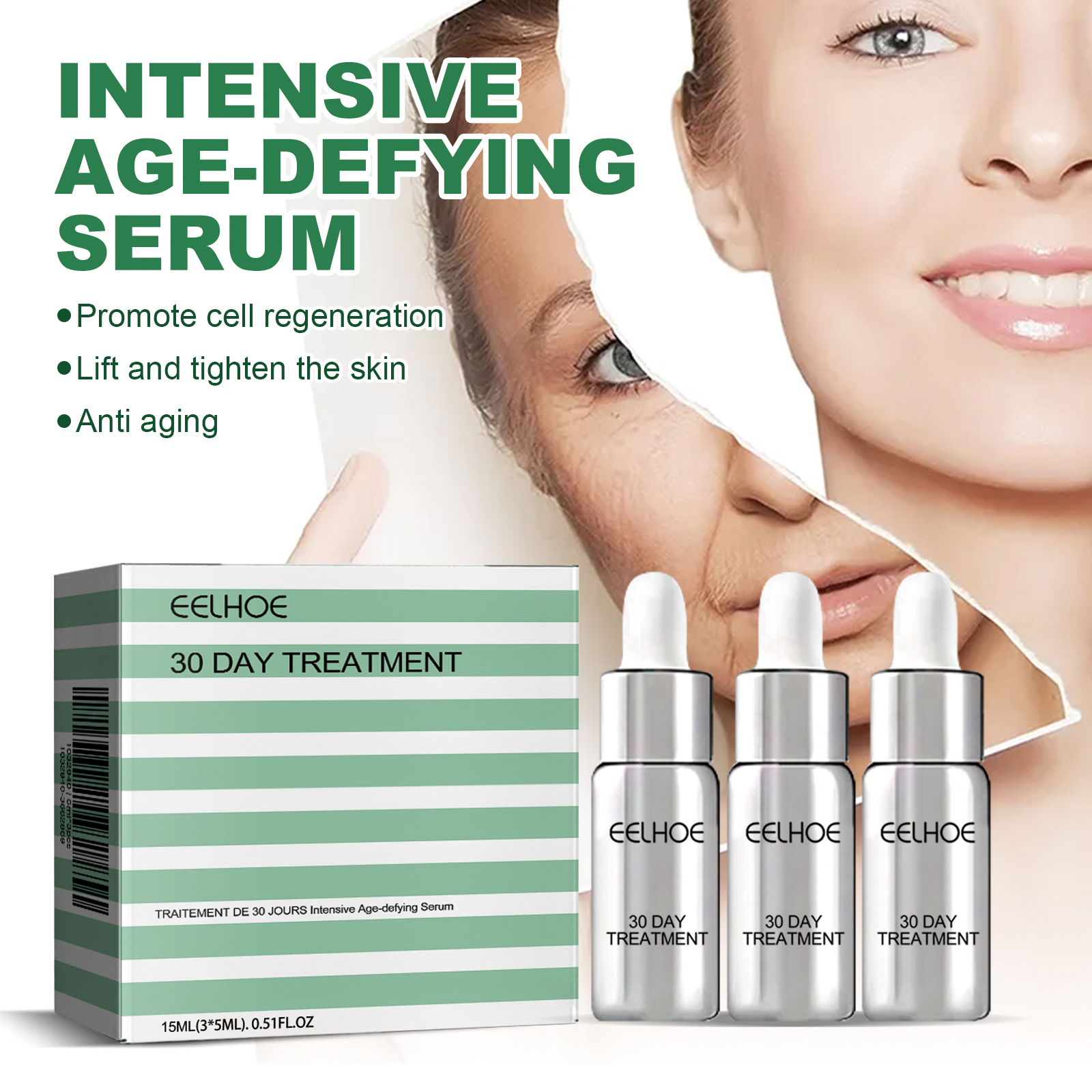 EELHOE Firming Essence Hydrates and Lightens Facial Fine Lines Improves Dull Skin and Brightens Skin