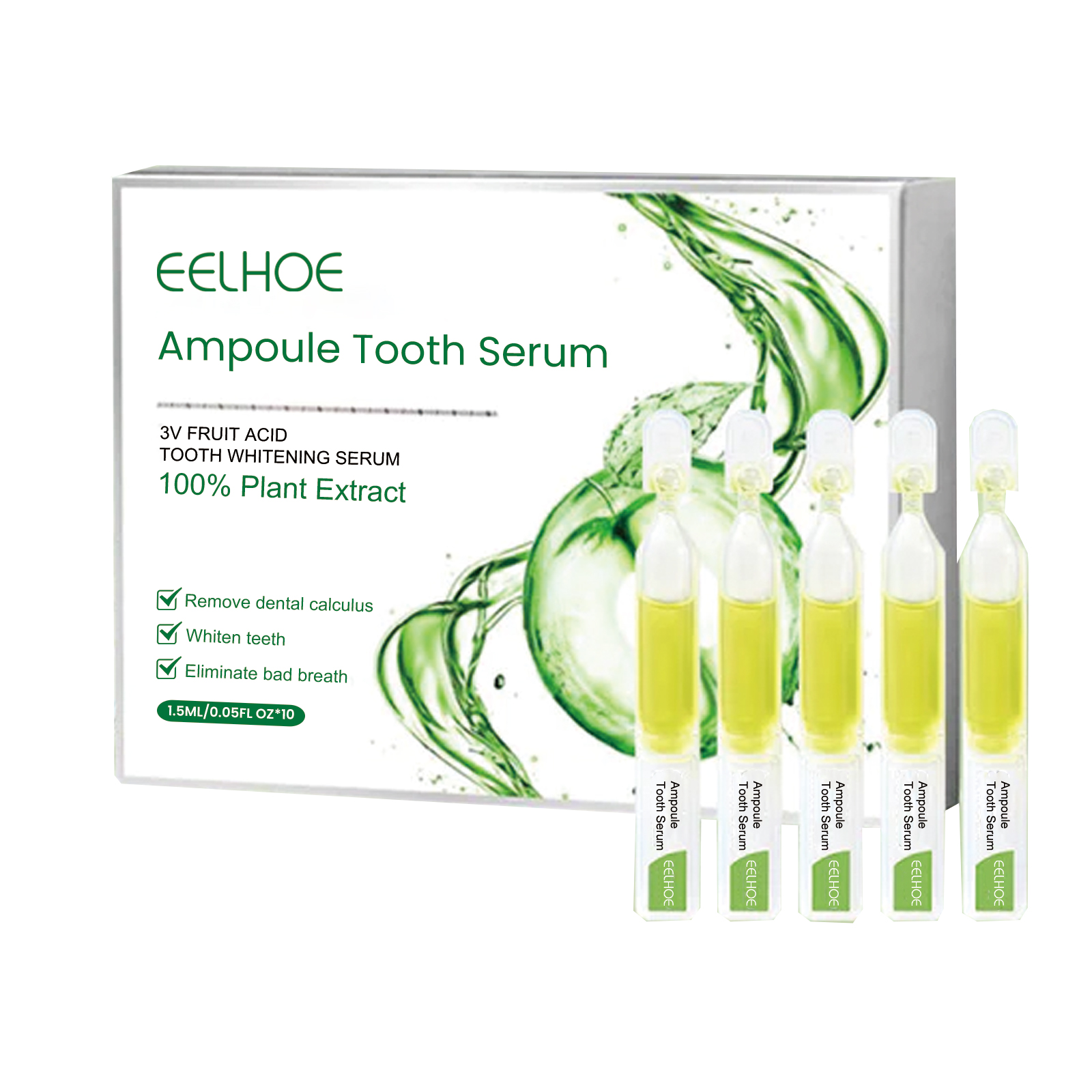EELHOE Teeth Whitening Serum Cleans Teeth Stains, Bad Odors, Whitens Teeth, and Cleans Teeth