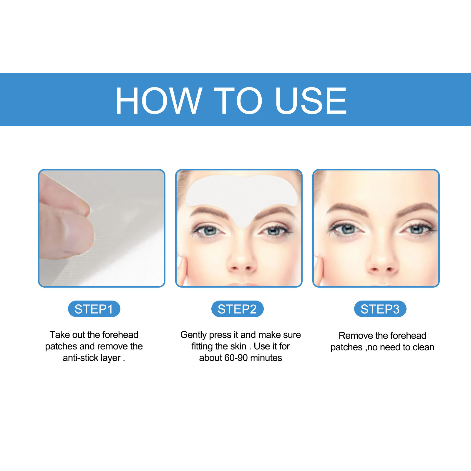 EELHOE Forehead Patch: Professional lift and wrinkle fix for a radiant skin finish.