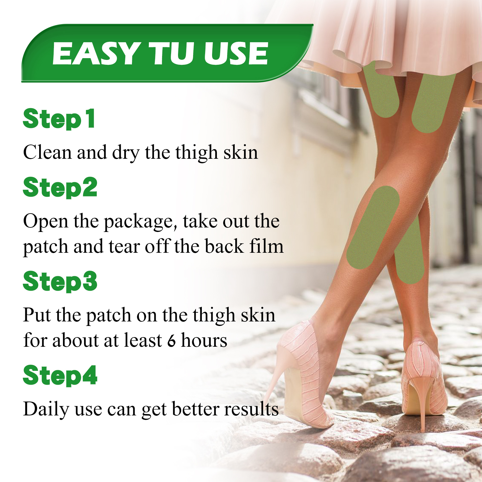 EELHOE mugwort leg lifting patch firming leg fat anti-cellulite lazy body shaping to create beautiful legs slender-CLEJOY