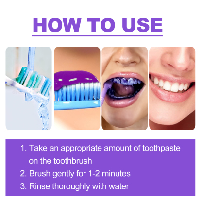 EELHOE V34 purple toothpaste repairs teeth, cleans the mouth, refreshes breath, and whitens the teeth-CLEJOY
