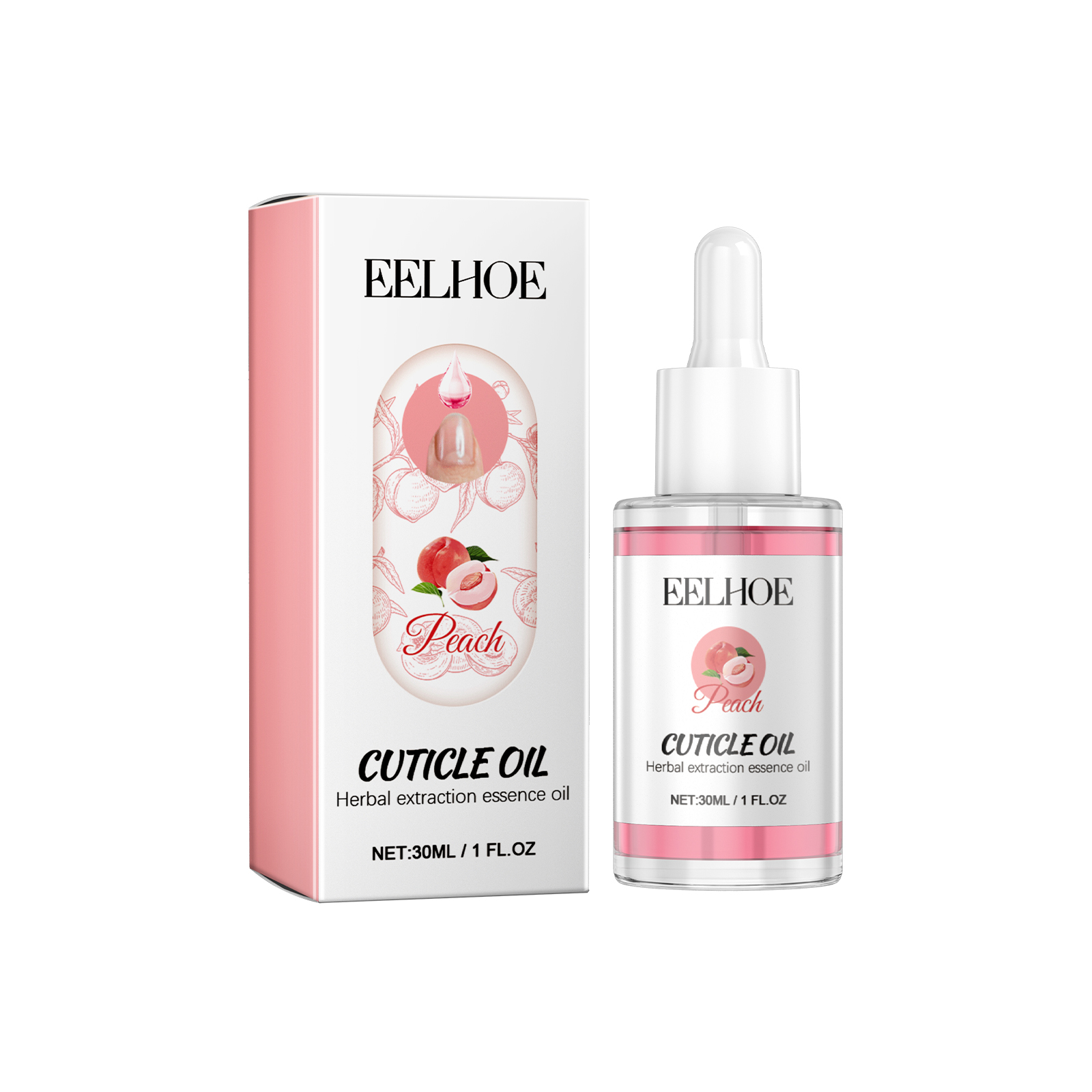 EELHOE peach nail care oil repairs hand and foot nail rotten nail onychomycosis brightening nail thickening care liquid-CLEJOY