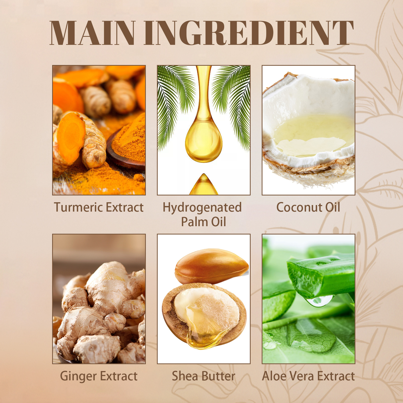 EELHOE Turmeric Cleansing Soap Moisturizing Skin Women's Body Gentle Cleansing Odor Moisturizing Brightening Cleansing Soap-CLEJOY