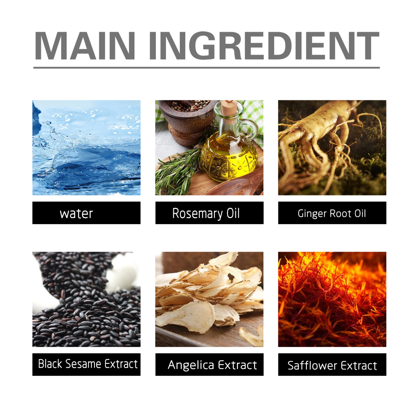 EELHOE Ginger Hair Thickening Capsules Hair Root Nourishing and Thickening Hair Strong and Anti-Loss Scalp Massage Care Capsules-CLEJOY