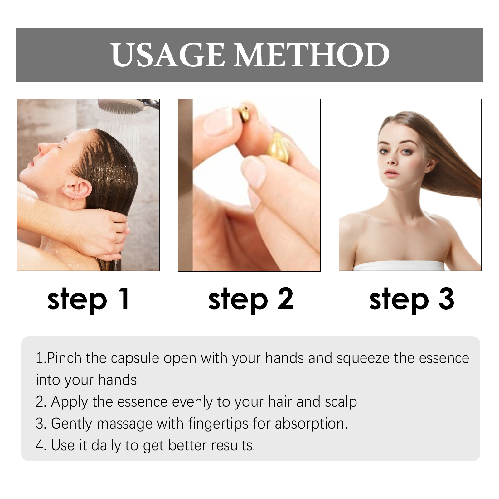 EELHOE Ginger Hair Thickening Capsules Hair Root Nourishing and Thickening Hair Strong and Anti-Loss Scalp Massage Care Capsules-CLEJOY