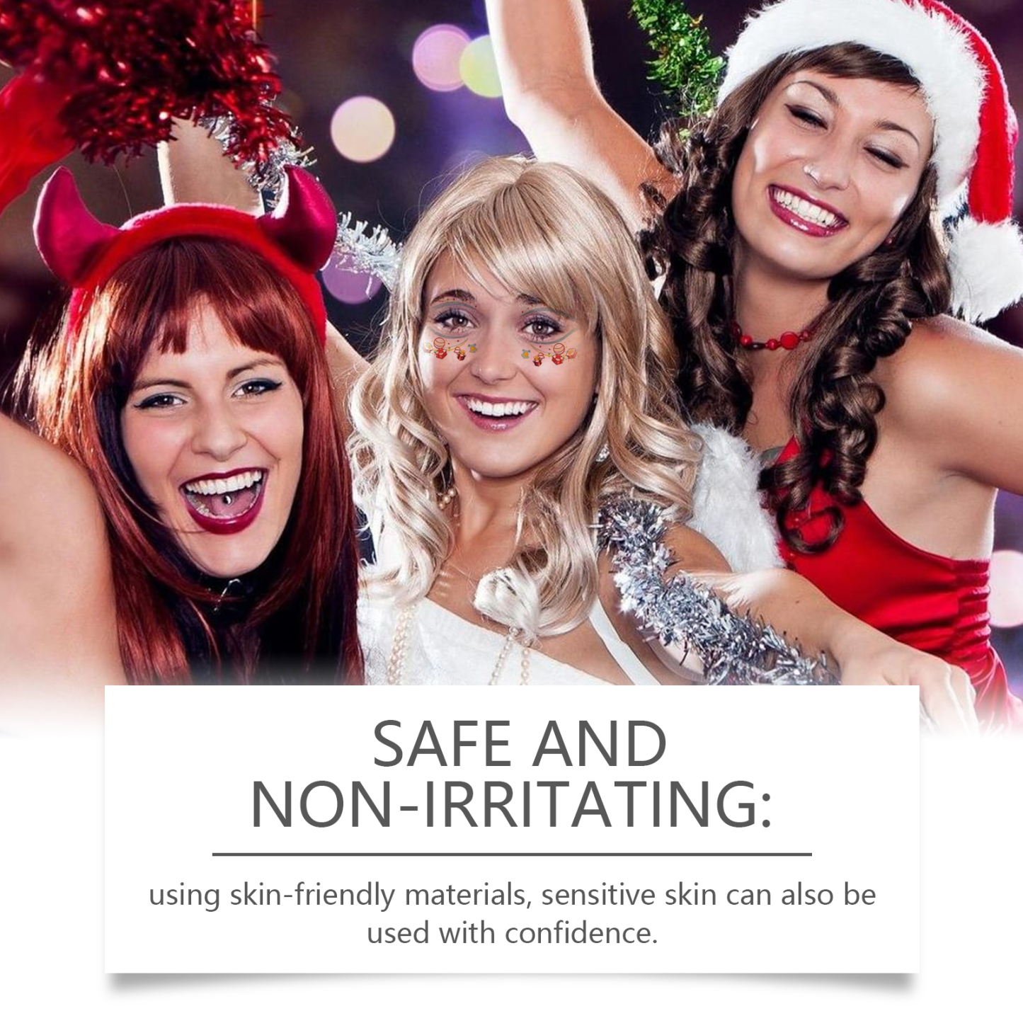 Black Friday Flash Deal – Eelhope Christmas Face Stickers | Festive Face Tattoo Stickers for Holiday Fun & Party Looks -CLEJOY