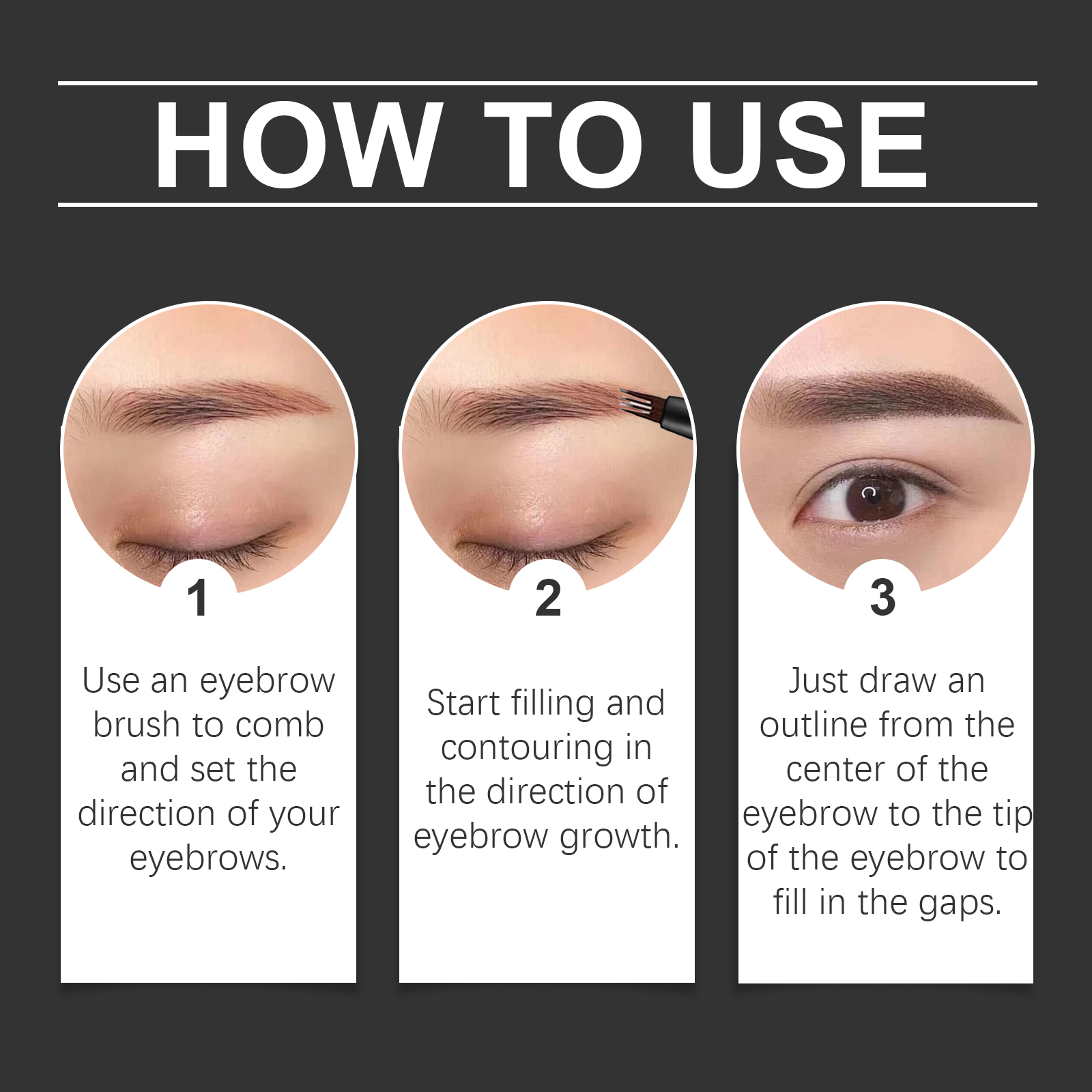 EELHOPE four-claw eyebrow pencil wild eyebrow modification eyebrow shape exquisite easy to use no smudge natural shaping eyebrow pencil-CLEJOY