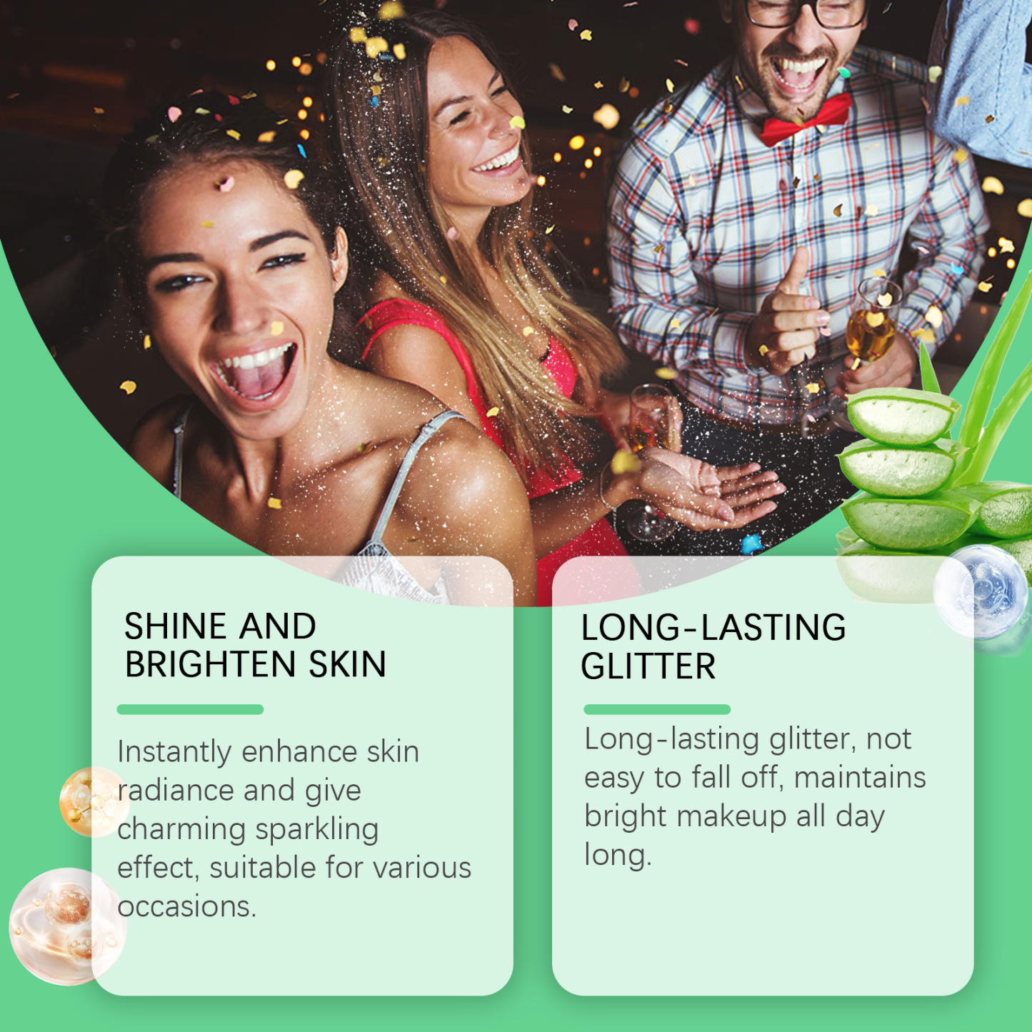 Eelhope Color Brightening Glitter Spray Party Hair and Body Spray Shimmer Highlight Glitter Spray