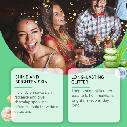 Eelhope Color Brightening Glitter Spray Party Hair and Body Spray Shimmer Highlight Glitter Spray