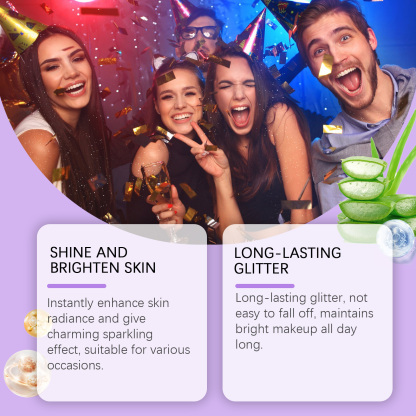 Eelhope dazzling star flash spray nightclub party body clavicle arm skin starry sky flash spray