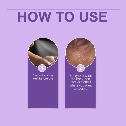 Eelhope dazzling star flash spray nightclub party body clavicle arm skin starry sky flash spray