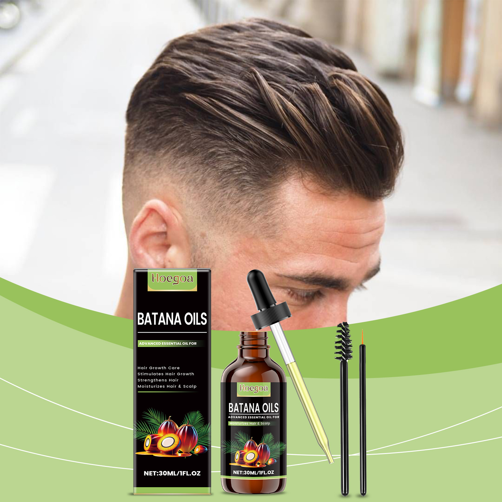 Hoegoa Battana Hair Oil - Hair Care Oil, Nourishing and Strengthening Hair Roots